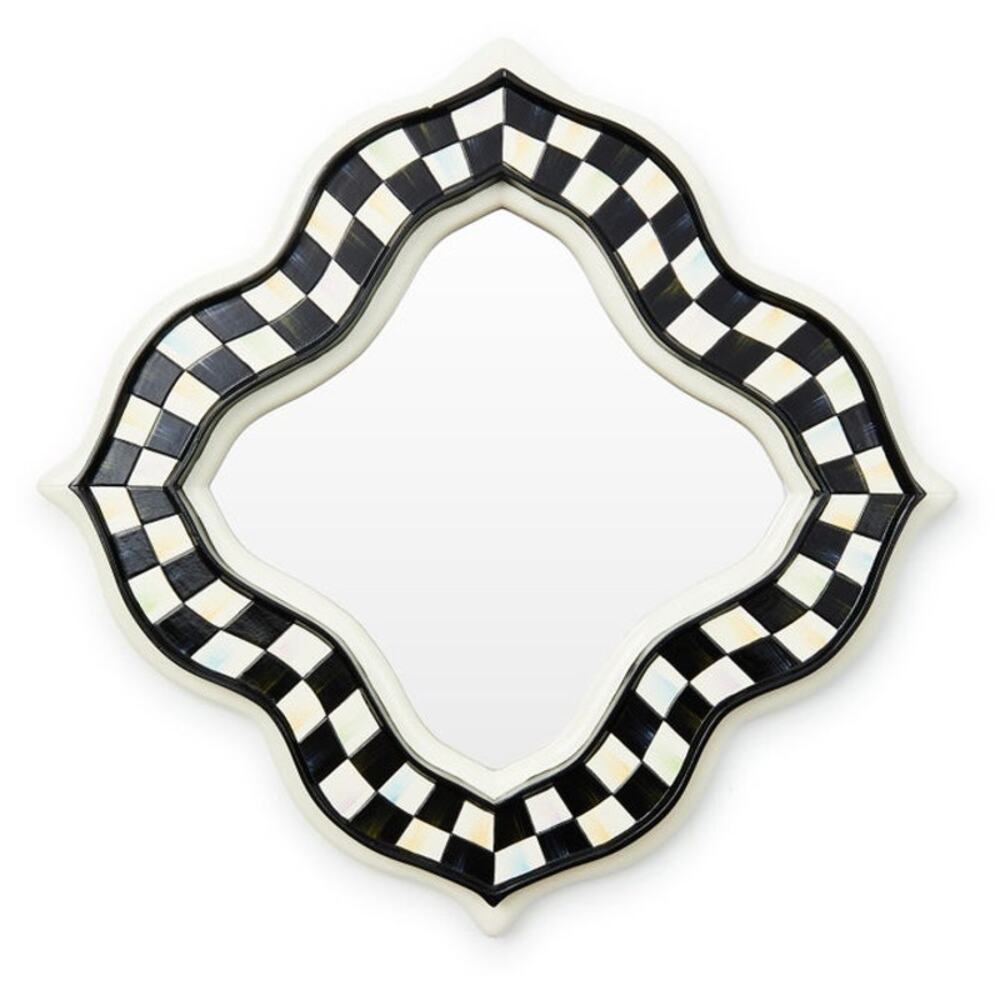 NEW Mackenzie-Childs Courtly Quatriflower Small Wall Mirror In Original Box